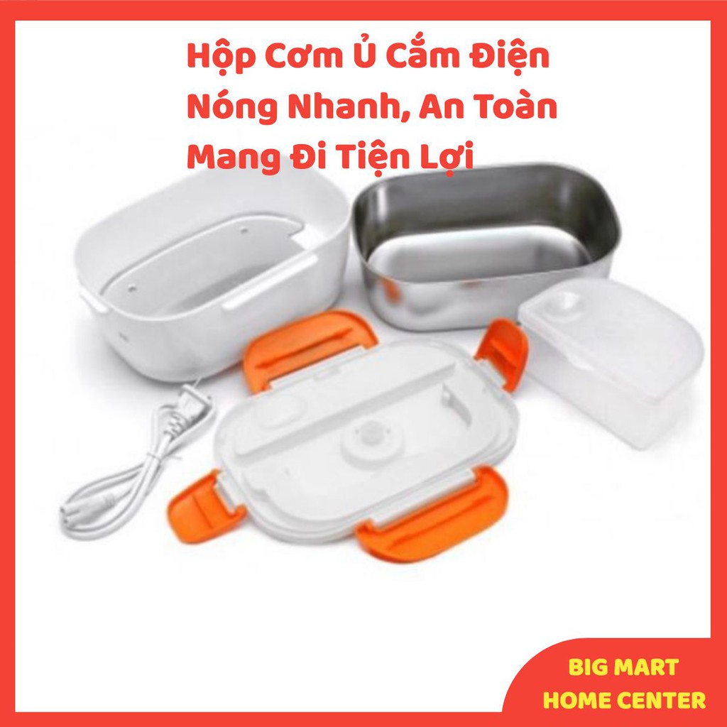 Hộp Cơm Cắm Điện ⭐️FREESHIP⭐️ Hộp Cơm Hâm Nóng, Ủ Thức Ăn Ruột Inox