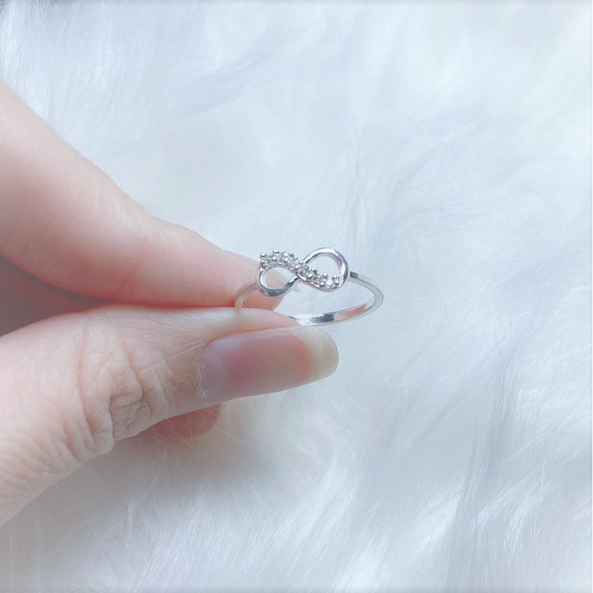 Nhẫn Bạc nữ mặt hình vô cực, chất liệu bạc ta cao cấp - Trang sức bạc Evasilver