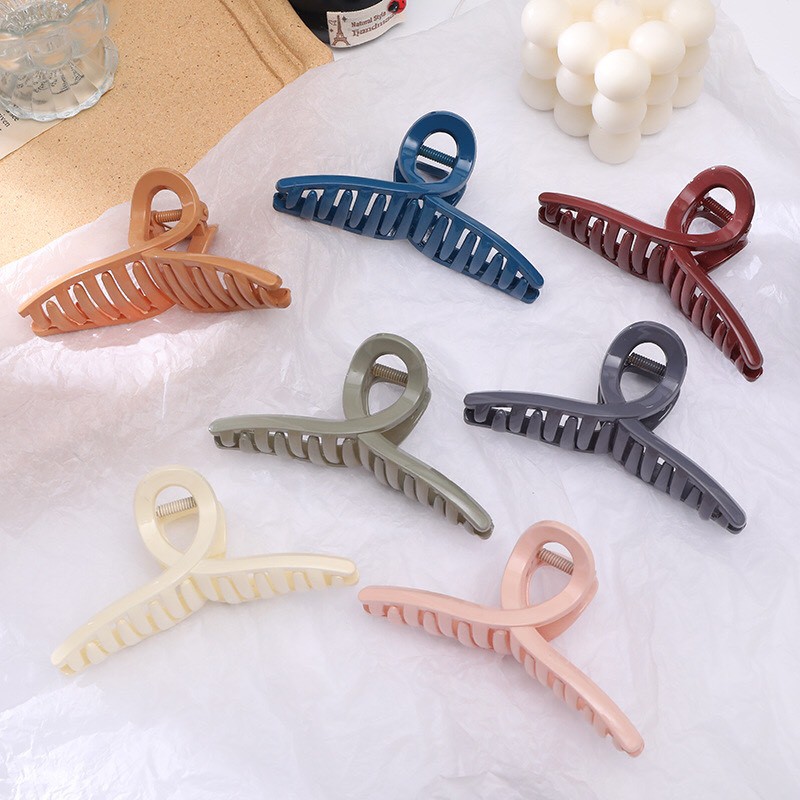 Kẹp Tóc Càng Cua Cỡ Lớn Hàn Quốc Thiết kế Thanh Lịch Nhiều Màu Xinh KT23