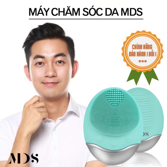 [CHÍNH HÃNG BH 1 ĐỔI 1] Máy rửa mặt / chăm sóc da đa chức năng MDS (Xanh Mint) - Bảo hành 1 đổi 1 trong 6 tháng
