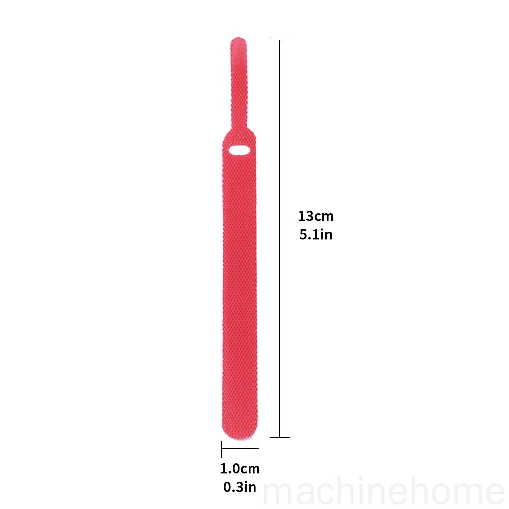 Bộ 20 phụ kiện quấn dây cáp bằng polyester màu đỏ 11x145mm