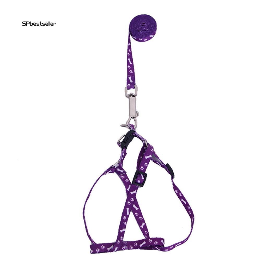 Dây dẫn chó cưng đi dạo in hình khúc xương có thể điều chỉnh