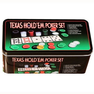 Bộ phỉnh poker 200 chips hộp sắt