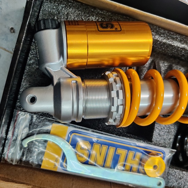 Phuộc nhún sau Ohlins bình dầu cho các xe tay ga 1 phuộc như Vario Sh mode Noza Click Luvias Ultimo