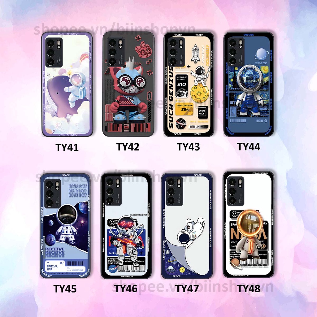 Ốp Oppo Reno6 / Reno6 Z 5G / Reno 6 phi hành gia vũ trụ space.x siêu đẹp, thời trang