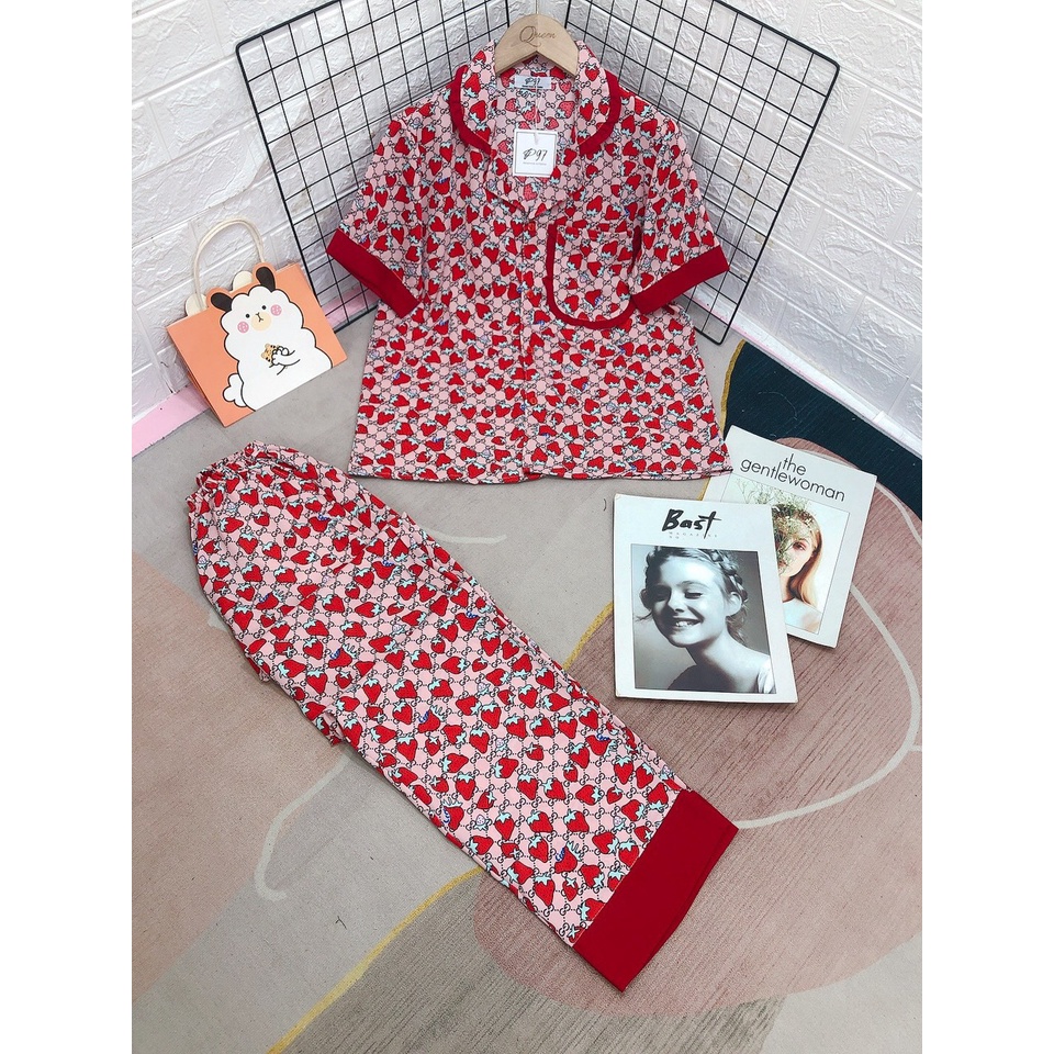 Sét đồ bộ pijama nữ tay ngắn quần dài chất liệu cao cấp lụa mango, lụa latin, lụa xịn chuẩn loại một hot nhất hiện nay