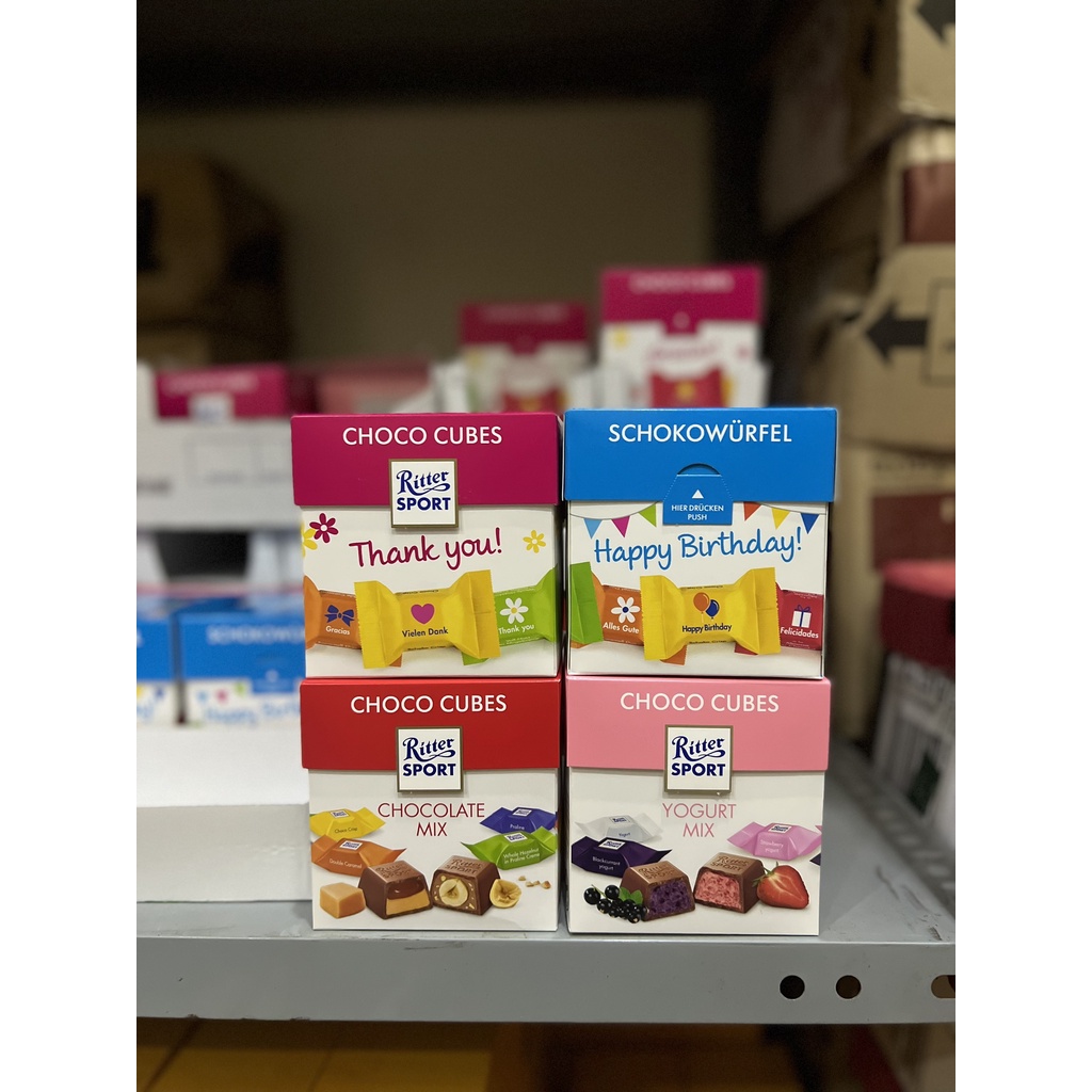 Kẹo Socola Viên Hỗn hợp Ritter Sport Choco Cubes 176g