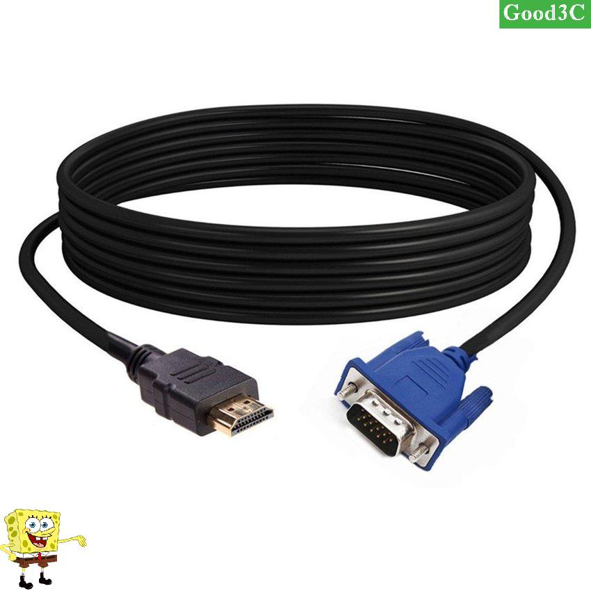 【Good】 Gold Plated Connectors HDMI-compatible Male To VGA HD-15 Male Adapter