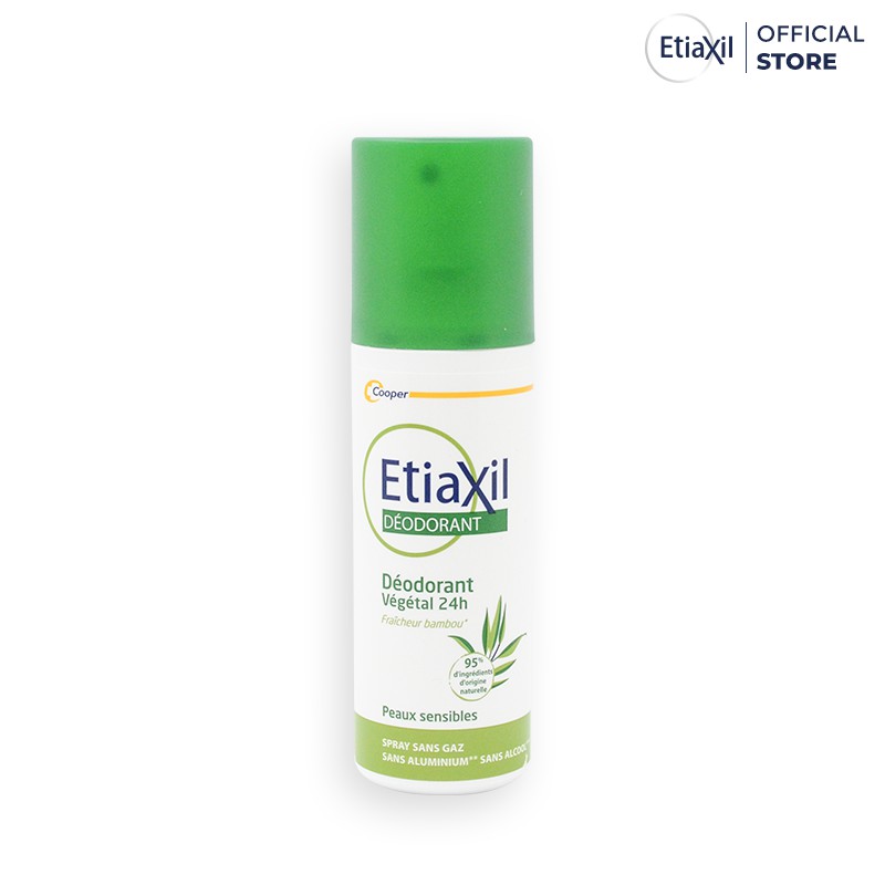 Xịt Khử Mùi Ngăn Mồ Hôi Chiết Xuất Nha Đam Etiaxil Deodorant Vegetal 24h Spray Sans Gaz 100ML