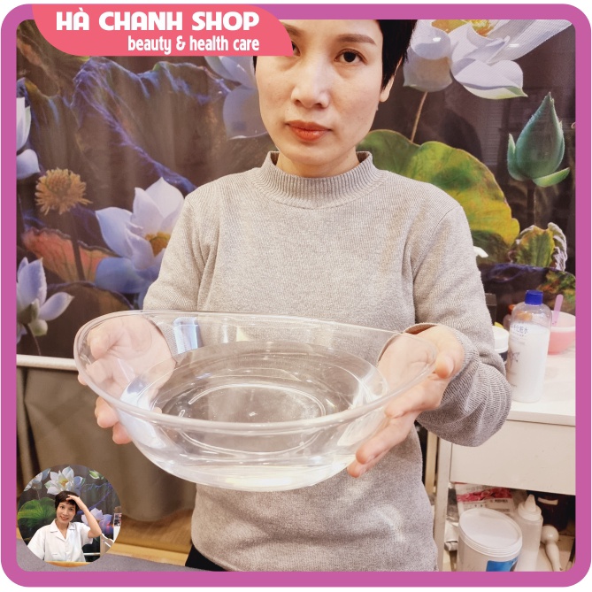 Bát Rửa Mặt Spa Bát Đựng Nước Chậu Rửa Mặt Phong Cách Hàn Quốc Bằng Nhựa Mica Trong Suốt Dày Dặn Đáy Sâu