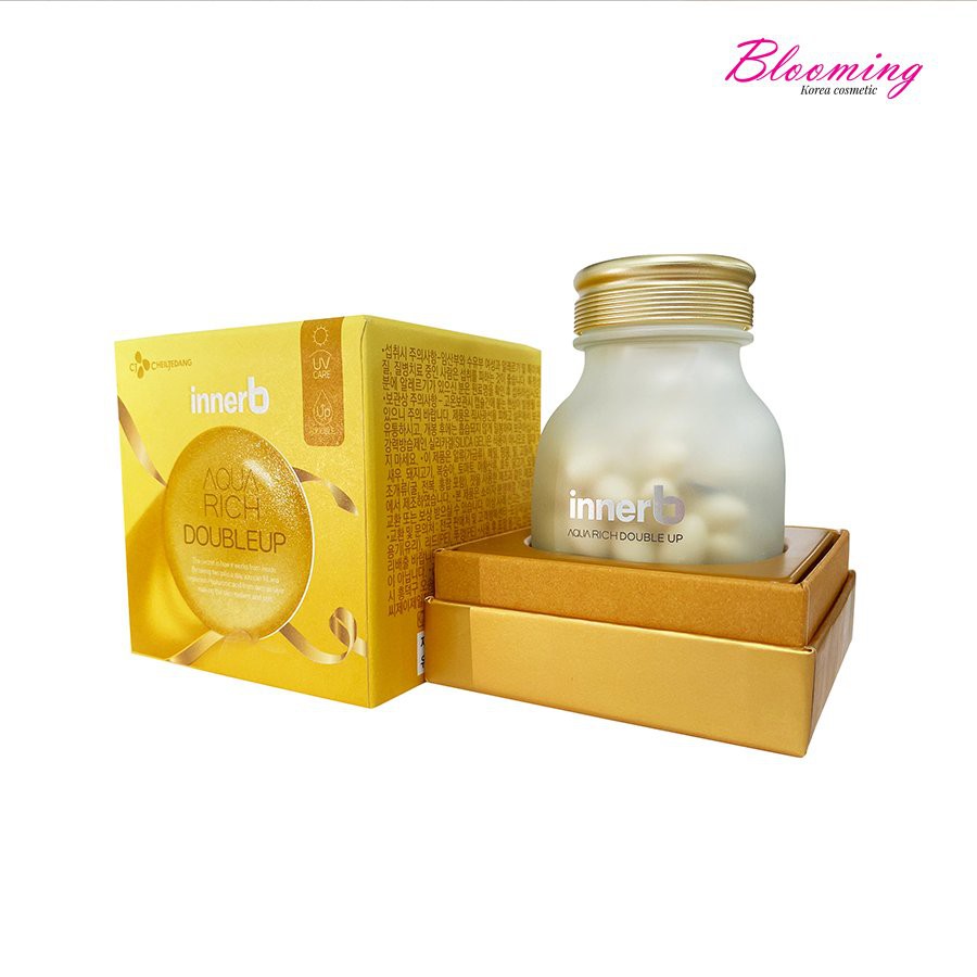 [Mã FMCG100K - 10% đơn 500K] Combo giữ ẩm da sáng mịn InnerB Aqua Rich DoubleUp & 4 hộp Collagen InnerB Glowshot | BigBuy360 - bigbuy360.vn