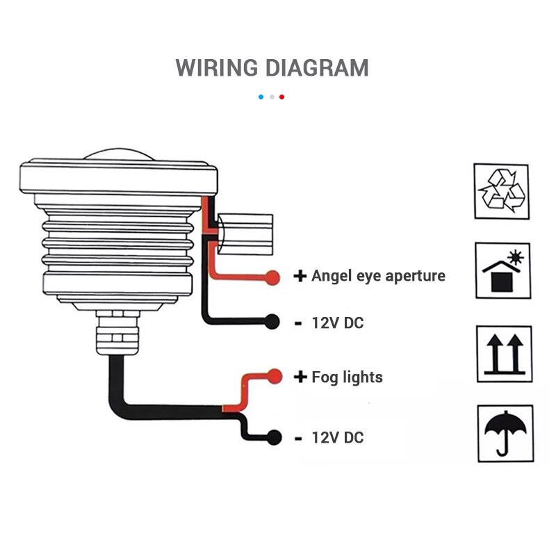 BLALION Set 2 đèn LED sương mù 12V COB DRL dành cho xe hơi/ xe máy tiện dụng