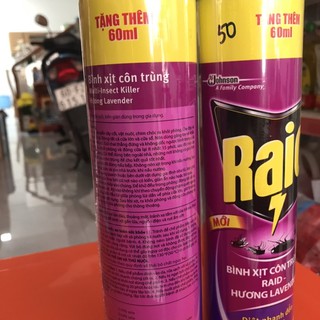 Bình xịt côn trùng RAID hương lavender 660ml