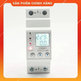 Bảo vệ điện áp 80a + đo công suất w + công tơ điện tử kwh