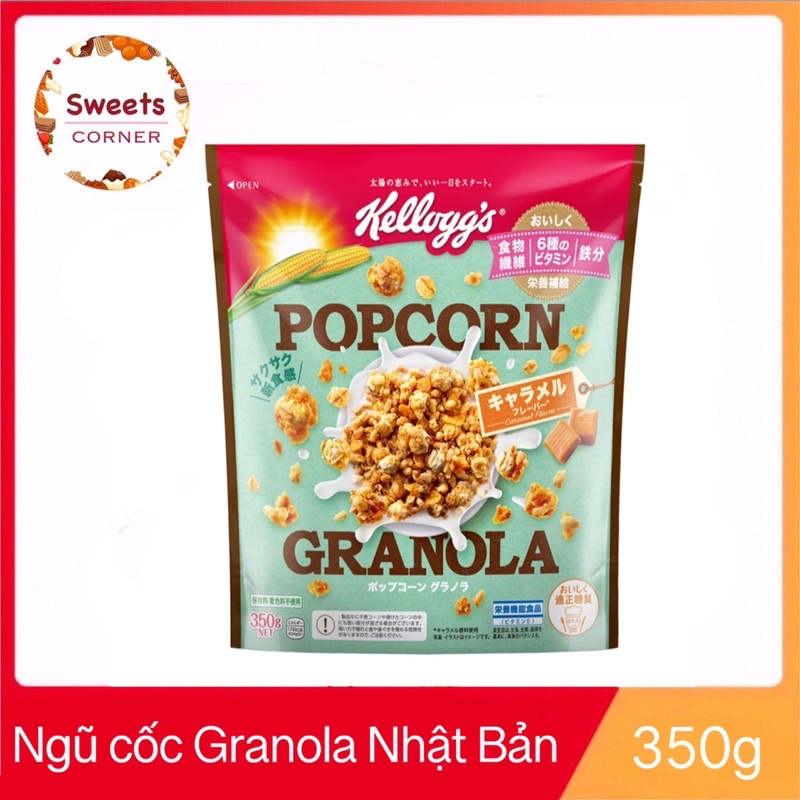 Ngũ Cốc Kellogg’s Popcorn Granola Nhật Bản 350g