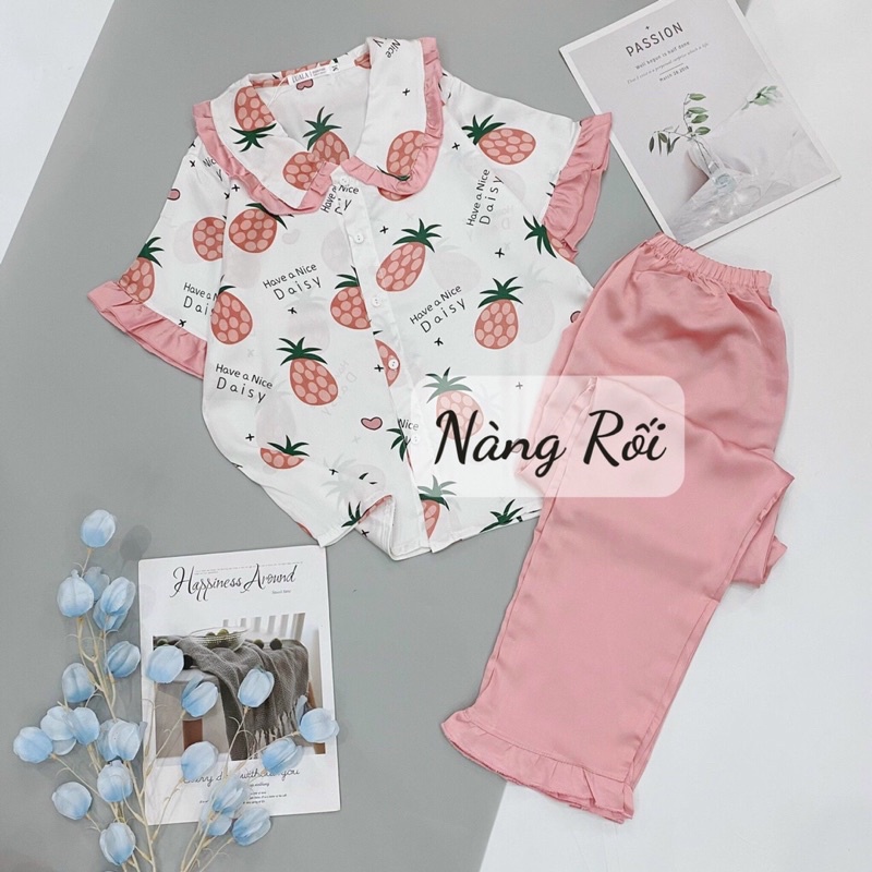 BỘ LỤA CỔ SEN HOẠ TẾT SIÊU SANG | BigBuy360 - bigbuy360.vn