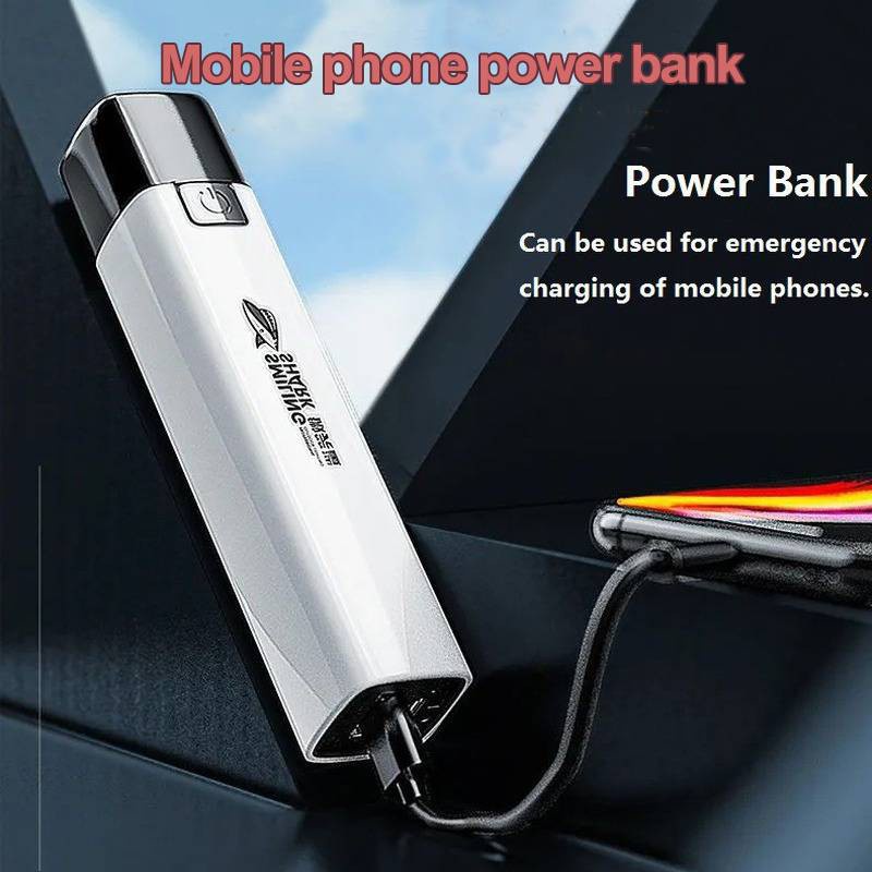 Đèn pin mini siêu sáng nhỏ gọn đa năng sạc bằng cổng USB Đen