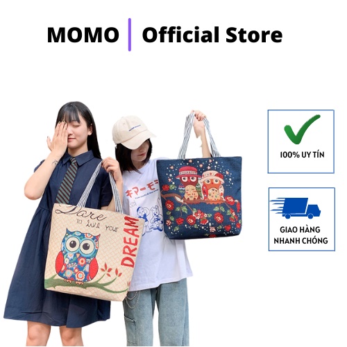 Túi Vải Tote Khổ Lớn Nhiều Hình Xinh - MoMo Mã 2.1