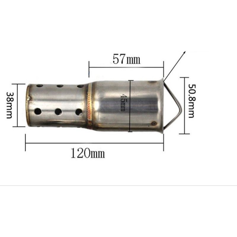 Ống tiêu đút trong pô độ âm thanh trầm ấm loại đặc biệt hàng xịn 50mm 60mm lắp được pô sc