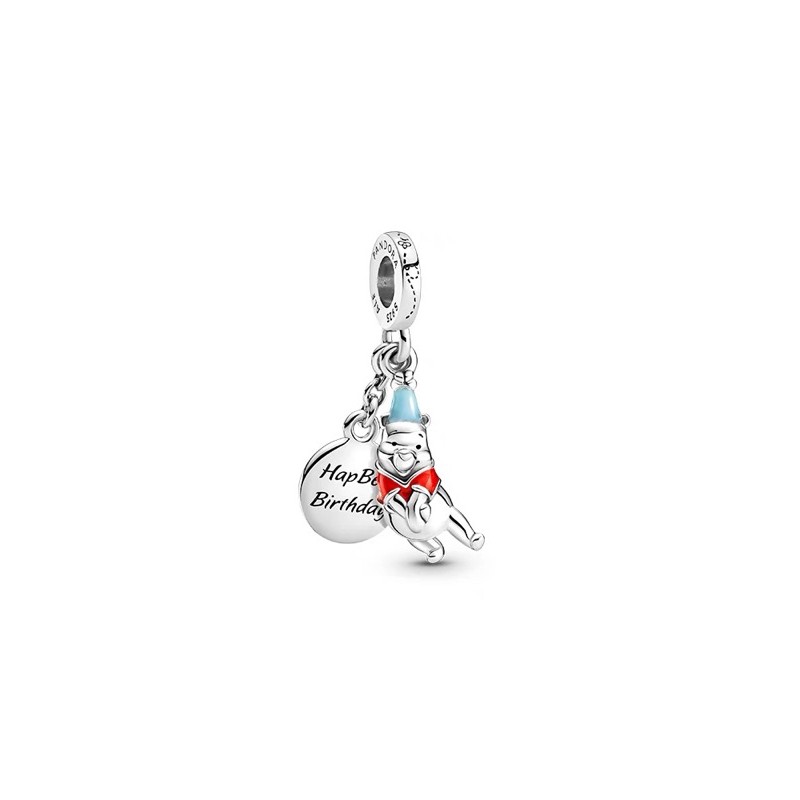 charm pan treo gấu pooh disney bạc s925 cao cấp