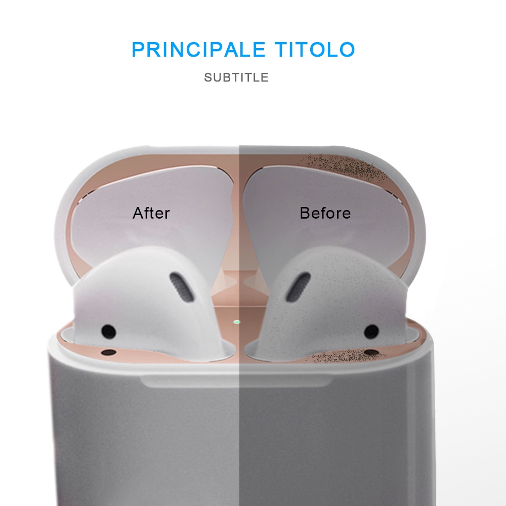 Miếng dán kim loại bảo vệ màu cho Airpods