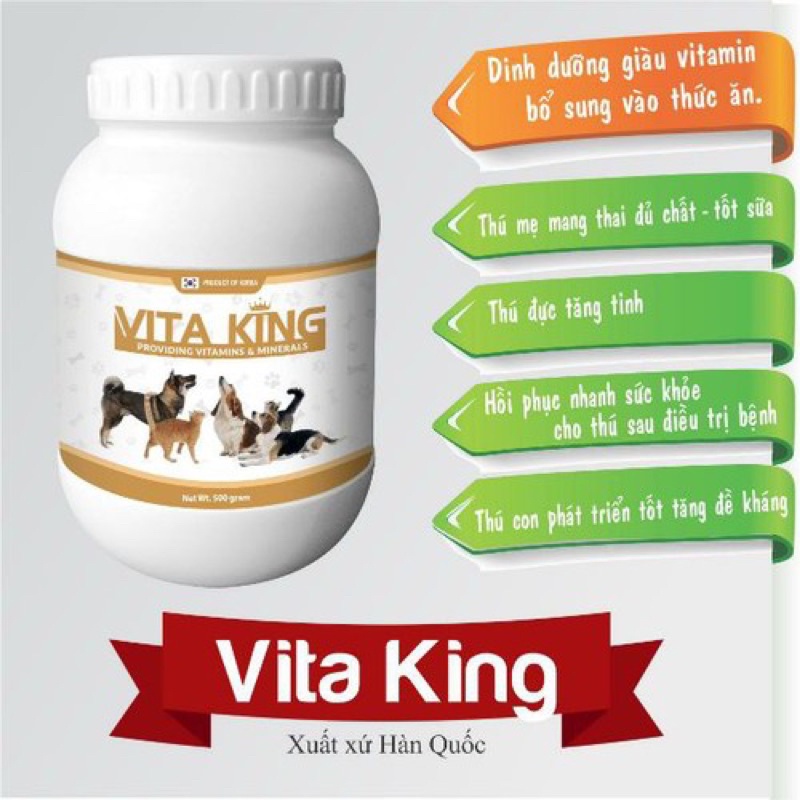 Bột Khoáng Cung Cấp Vitamin Cho Chó Mèo Vita King - Xiuxiu Giang