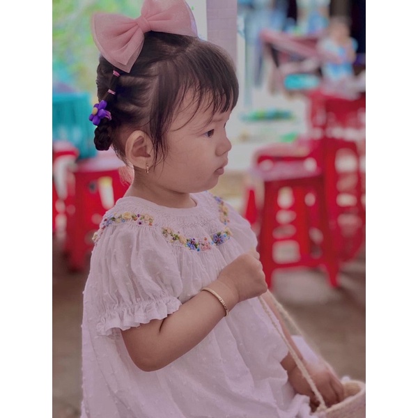 ĐẦM SMOCK ĐÔI MẸ VÀ BÉ THUYỀN HOA