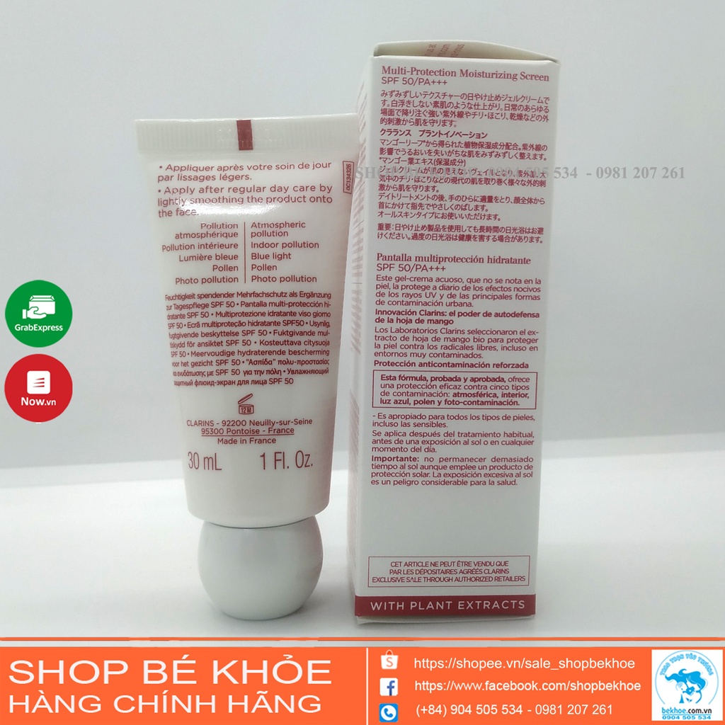 Kem chống nắng CLARINS 30ml hàng Pháp