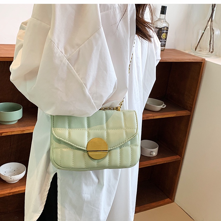 Túi Đeo Vai Hình Vuông Cỡ Nhỏ Phối Dây Xích Thời Trang Cho Nữ