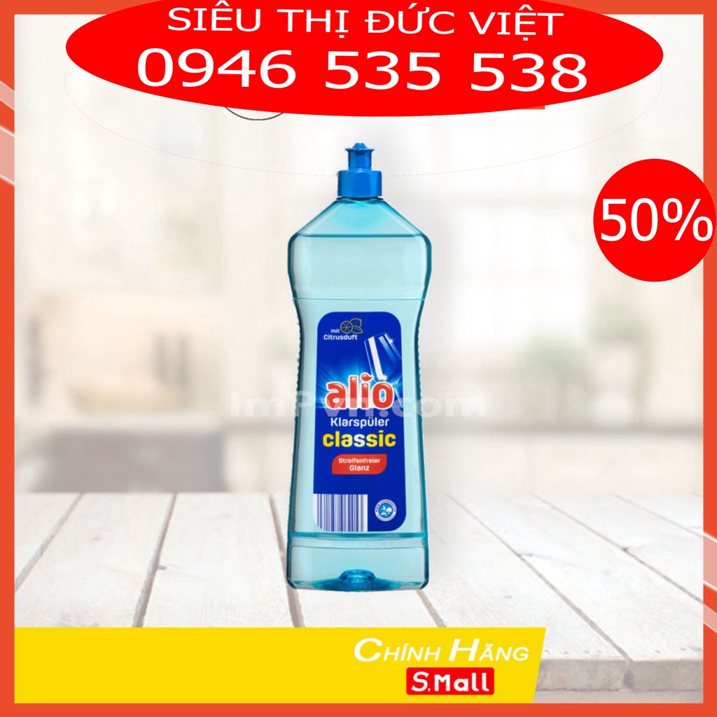 Nước làm bóng Alio 1000ml chất trợ xả cho máy rửa bát chén