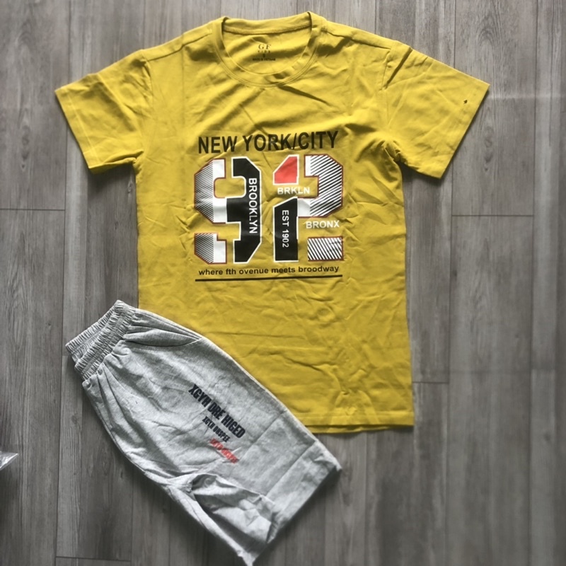 {35-60kg} Bộ cộc tay bé trai size đại cồ (Hàng bán shop 100% cotton) M089
