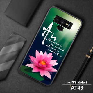 Ốp mặt lưng kính cường lực SAMSUNG GALAXY  NOTE 9 -NOTE 10 - NOTE 10 PLUS - NOTE 10 LITE IN CHỮ THƯ PHÁP AN TÂM ĐỨC