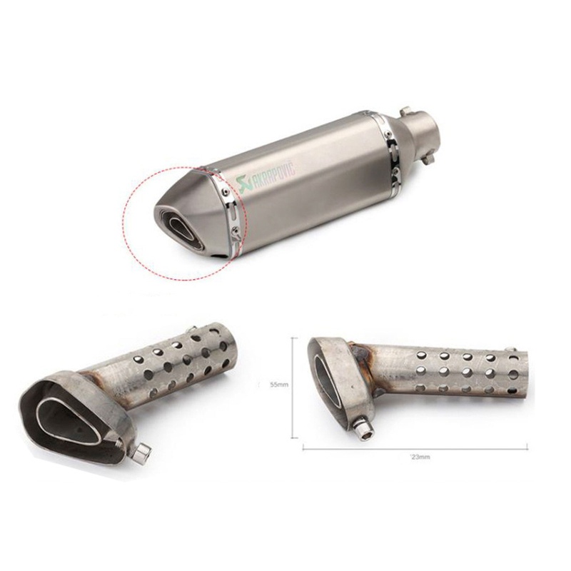 Ống Pô Giảm Thanh Bằng Thép Không Gỉ Có Thể Tháo Rời Tiện Dụng Cho Xe Máy