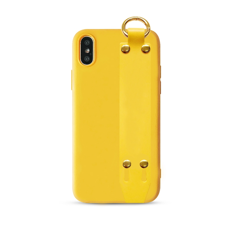 Ốp điện thoại silicon mềm có dây đeo cổ tay  cho iPhone XR X XS XSMax 6 6s 7 8 6plus 8plus 11 11pro 11promax