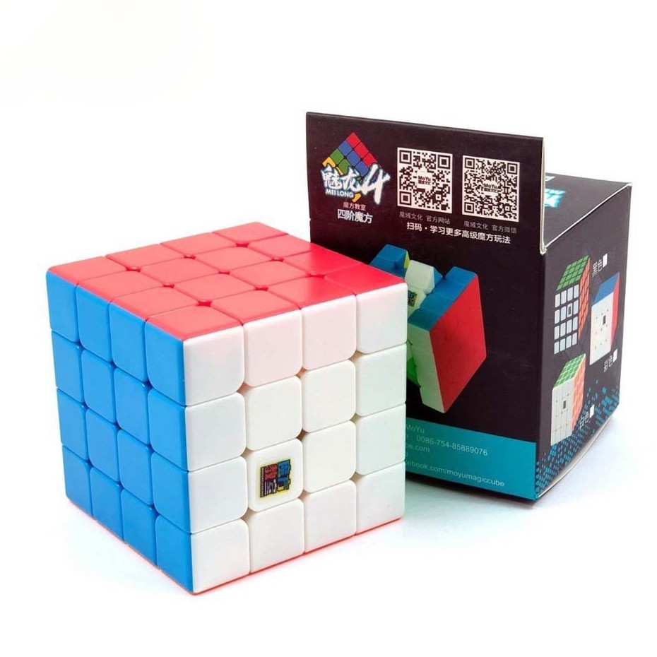 Rubik 4X4 MoYu Meilong stickerless Black 4 tầng khối rubik ma thuật