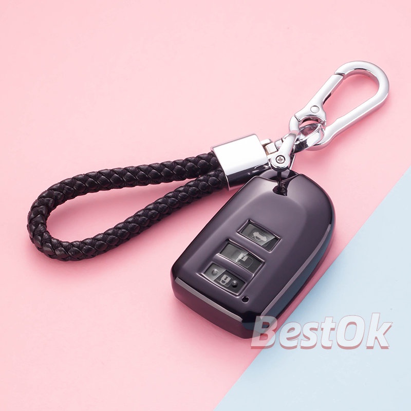 Bao da Chìa Khóa Xe Vios, Yaris 2019 2020 2021 2022 - Màu đen - kèm móc treo tiện lợi   Toyota Vios G (đời 2019-2022)   Bao chìa khoá xe Toyota Vios 2019 - 2020 - 2021, Yaris