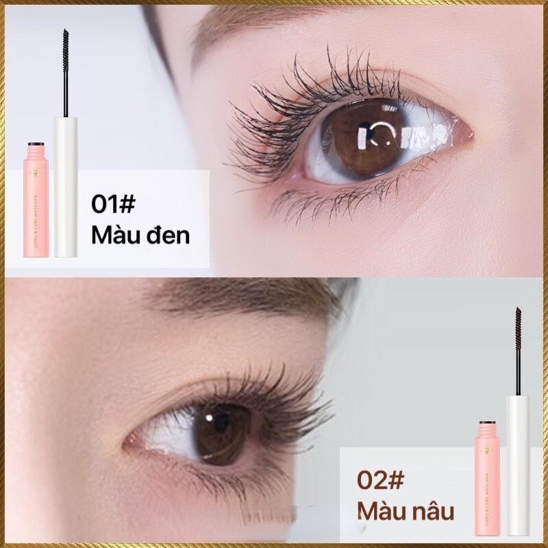 Chuốt mi Kiss Beauty làm cong mi dày mi Long &amp; Curl Mascara chống lem tự nhiên KMH2 CEP