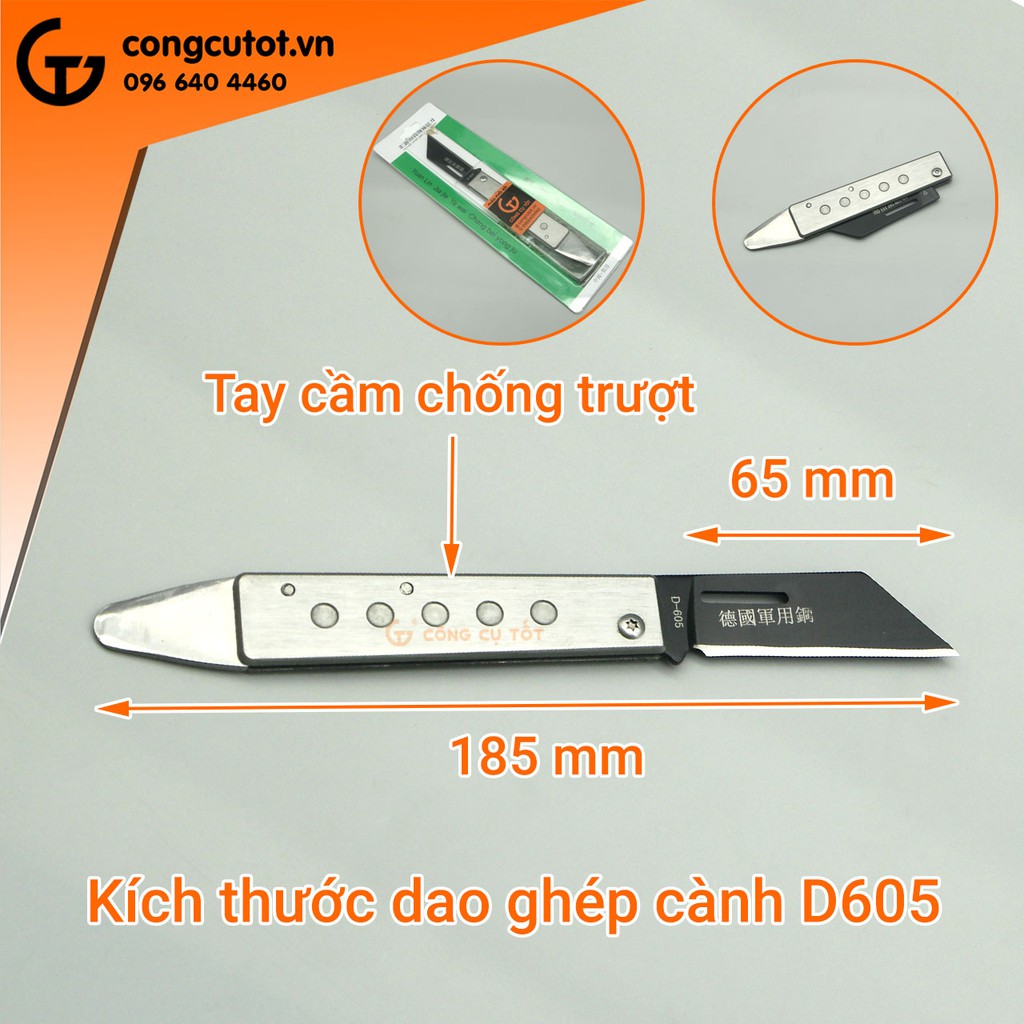 Dao ghép cây, dao phượt thép đen Senyue 605