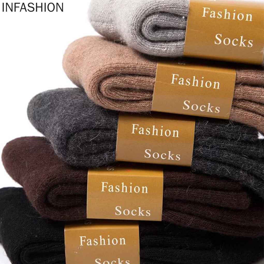 Vớ len cashmere mùa đông dày dặn cho nam chơi thể thao ngoài trời