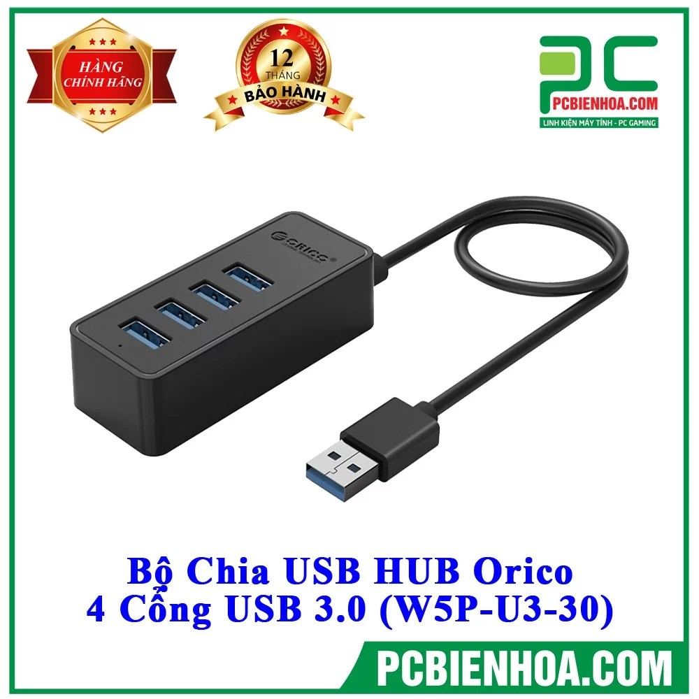 BỘ CHIA USB HUB ORICO 4 CỔNG USB 3.0 (W5P-U3-30)