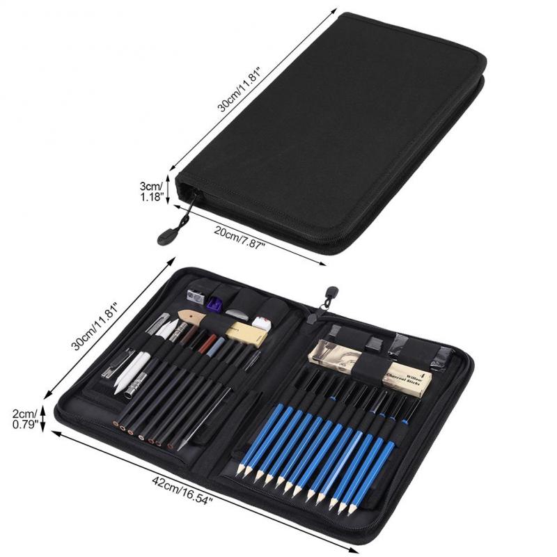 Bộ dụng cụ vẽ tranh phác thảo 40 món chất lượng cao cho học sinh