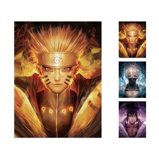 Poster 3D biến hình Naruto / Kakashi / Sasuke - Trang trí góc gaming / làm việc