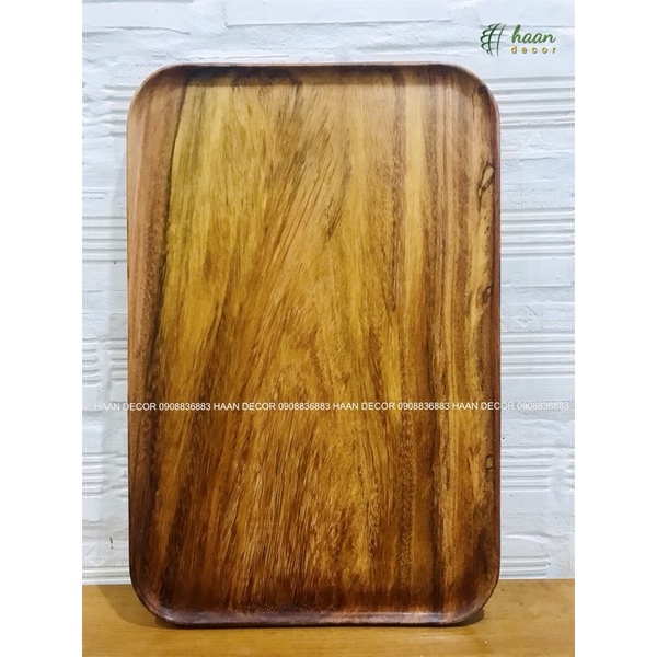 Khay gỗ size đại, khay gỗ đựng thức ăn, decor chụp ảnh