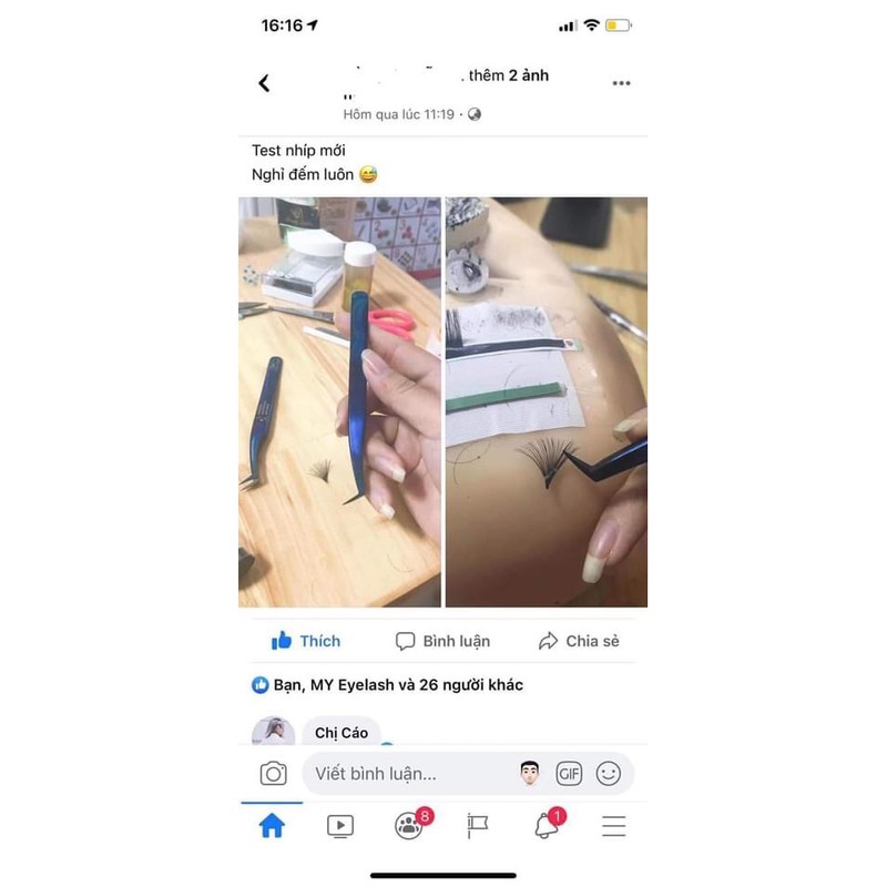 NHÍP MEGA VOLUME  MŨI DÀI 12mm