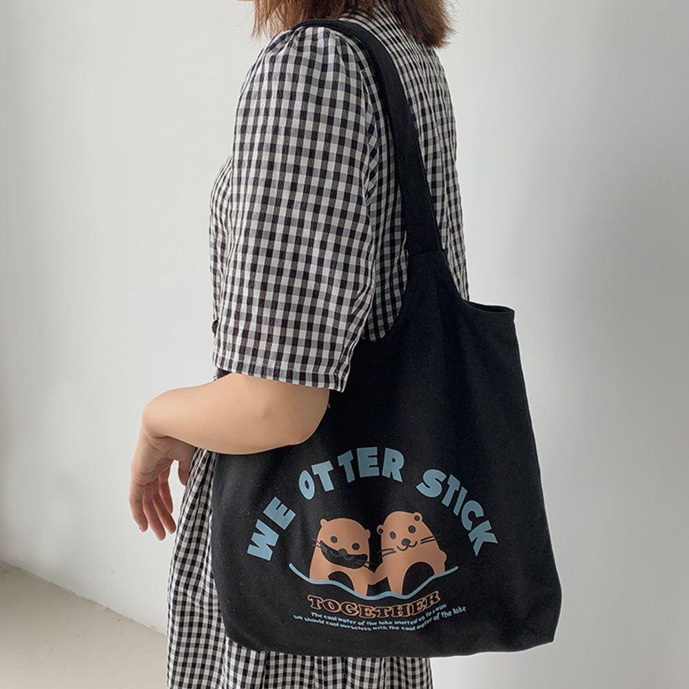 Túi Đeo Vai Cỡ Lớn In Họa Tiết Hoạt Hình Dễ Thương