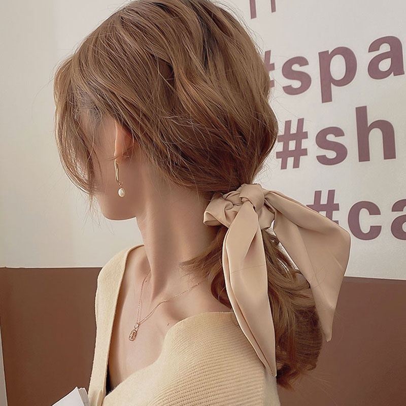 Dây ruy băng buộc tóc hình nơ thời trang Hàn Quốc cho nữ