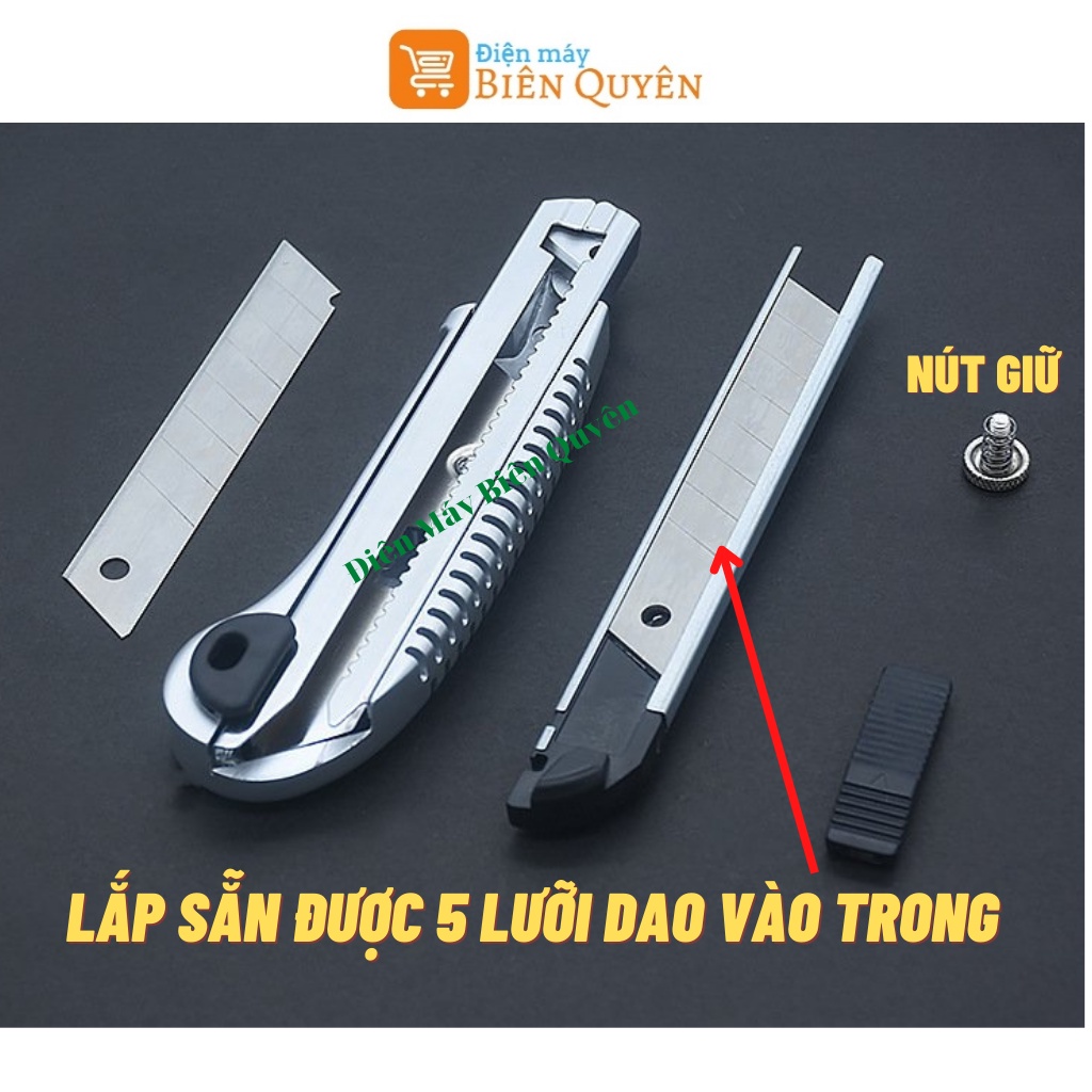 Dao Rọc Giấy Linbon LB005A , Dao cắt giấy đa năng Lắp dao sẵn tiện dụng