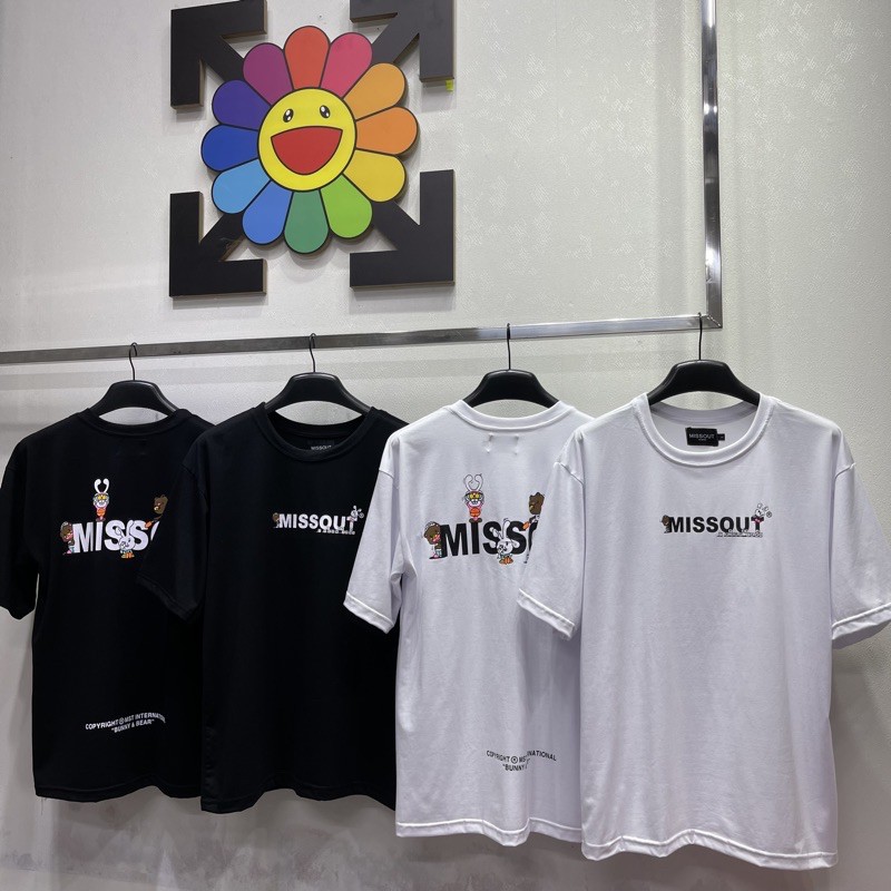 [Mã SKAMSALE07 giảm 10% TỐI ĐA 100K đơn150K] Áo Thun Missout BUNNY&BEAR TEE 4 màu nam nữ Full Tag tay cổ | BigBuy360 - bigbuy360.vn
