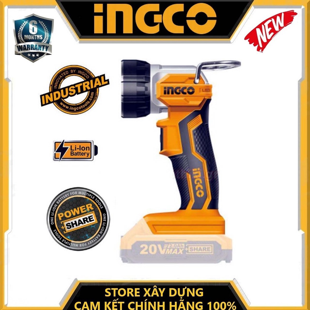 ĐÈN LÀM VIỆC DÙNG PIN 20V  INGCO CWLI2001 - HÀNG CHÍNH HÃNG
