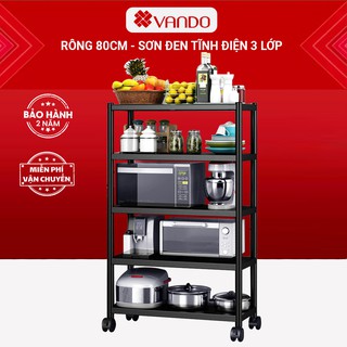 Kệ lò vi sóng 3,4,5 tầng Sơn Đen Đa Năng 2020 Kệ Inox nhà bếp, Giá Tủ để đồ thông minh